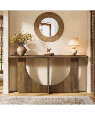 Console Table for Entryway, 71-Inch Farmhouse Entryway Table with Sturdy Geometric Frame, Extra Long Sofa Console Behind The Couch