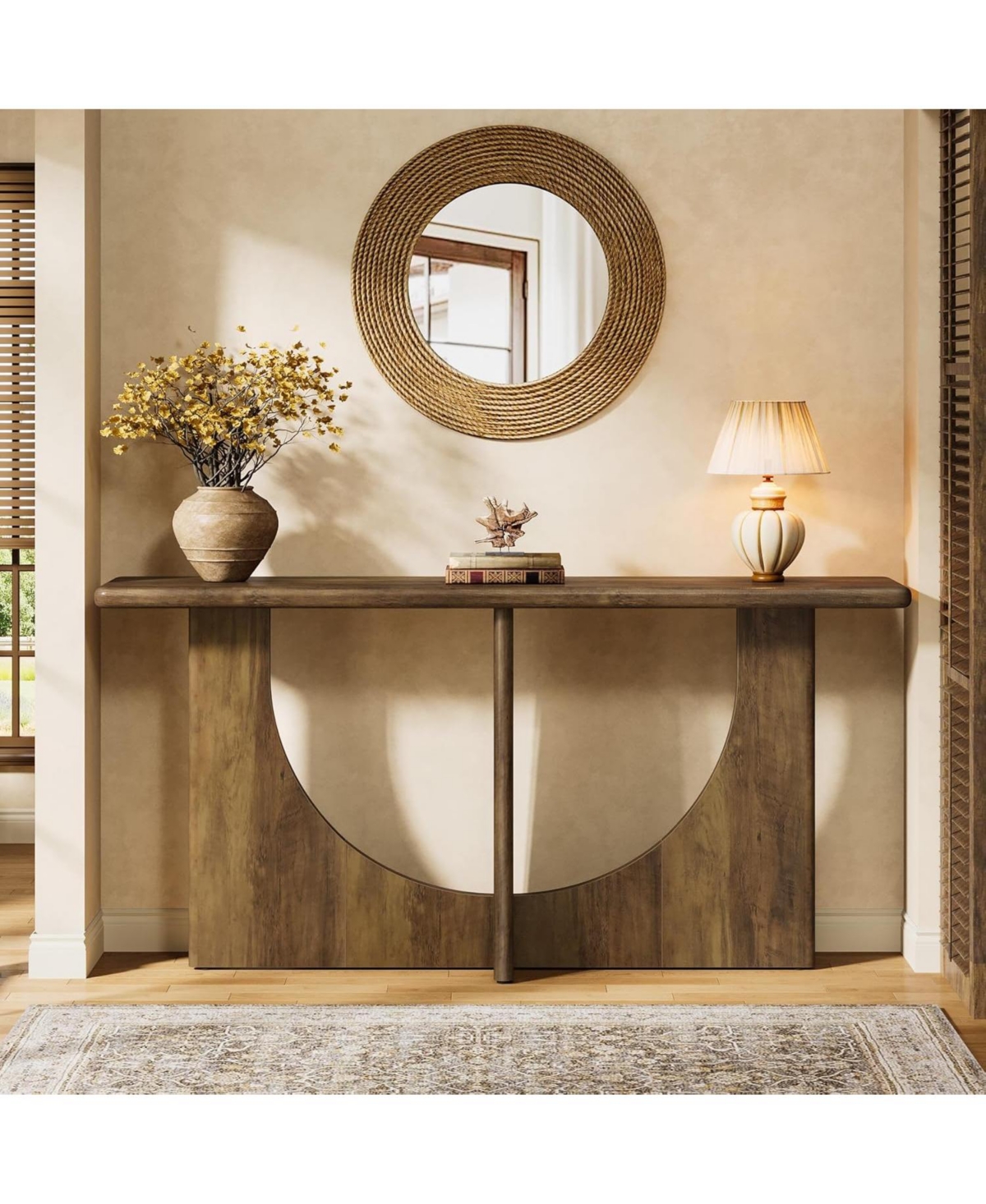 Tribesigns Console Table for Entryway, 71-Inch Farmhouse Entryway Table with Sturdy Geometric Frame, Extra Long Sofa Console Behind The Couch