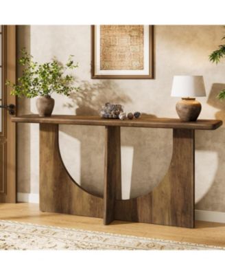 Console Table for Entryway, 71-Inch Farmhouse Entryway Table with Sturdy Geometric Frame, Extra Long Sofa Console Behind The Couch