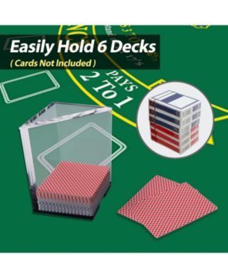 Blackjack Game Set with Blackjack Felt, Card Shuffler, Dealer Shoe, Discard Holder Tray, Cut Cards