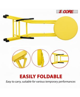 Guitar Stool 3.15" Padded Chair Foldable Heavy Duty Music Seat Built in Foot Rest Guitar Stand