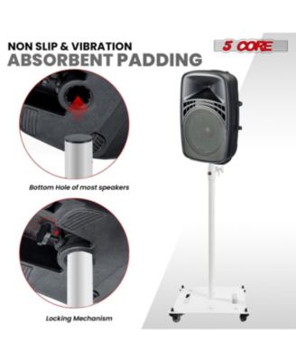 Speaker Stand 2Pc Heavy Duty Adjustable Height 61" DJ PA Stands 35mm Mount 100Lb Capacity