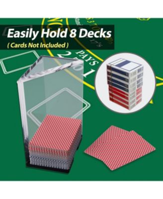 Blackjack Game Set with Blackjack Felt, Card Shuffler, Dealer Shoe, Discard Holder Tray, Cut Cards
