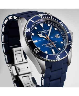 Depthmaster Heritage 4087 Men’s Swiss Quartz Diver Watch, 44mm Black Dial with Red Accents