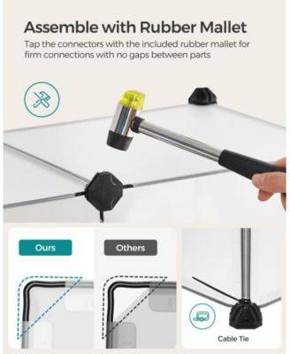 Cat Litter Box Enclosure with Removable Divider, Modular PP Panels, Easy Assembly, 56.3" L