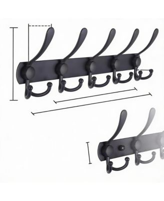 5-Tri Stainless Steel Wall Hook Rack - Heavy Duty, Anti-Tear, Multi-Use