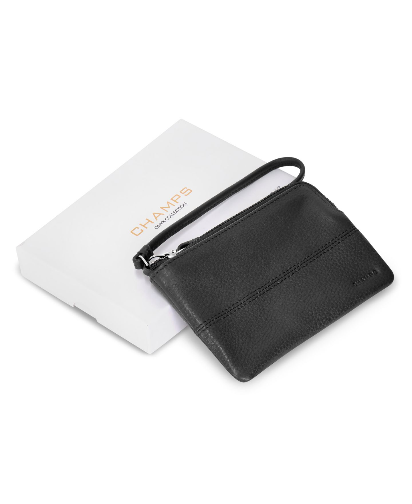 Сумка CHAMPS Onyx Collection 6" Leather Wristlet, цвет: Чёрный — фото 3