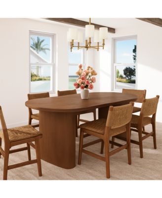 70" Oval Dining Table for 6–8, Large Kitchen Table for Dining Room