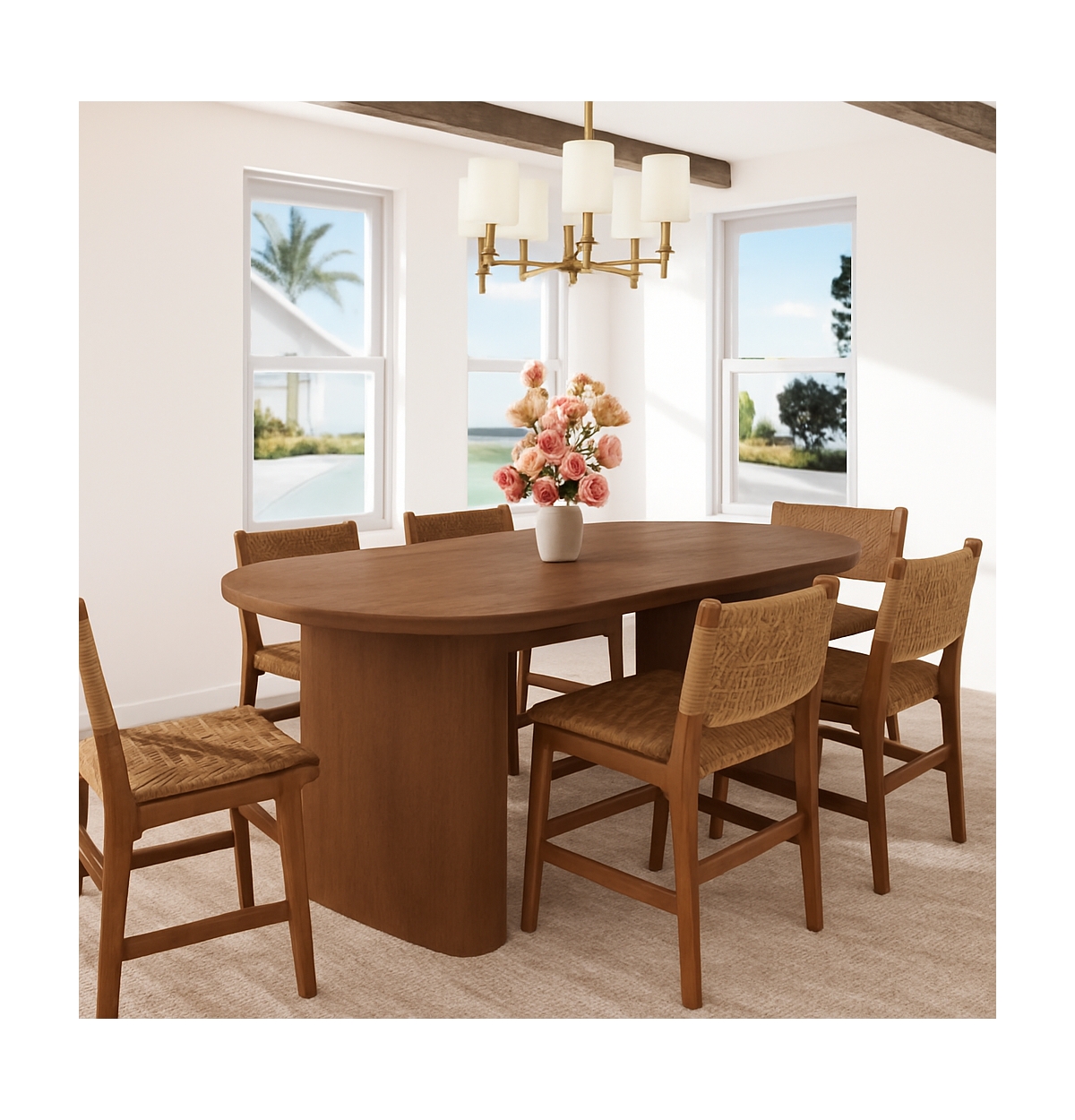 Gaomon 70" Oval Dining Table for 6–8, Large Kitchen Table for Dining Room