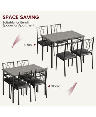 Kitchen Table WhizMax 5 Pcs Dining Table Set for Dining Room, Home Office, Living Room