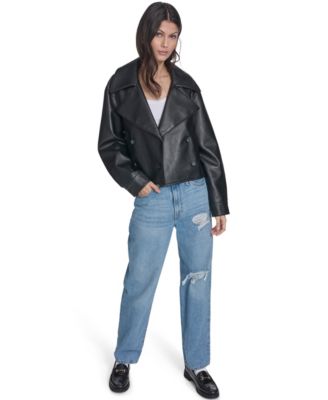 Women's Spread Collar Button-Front Jacket