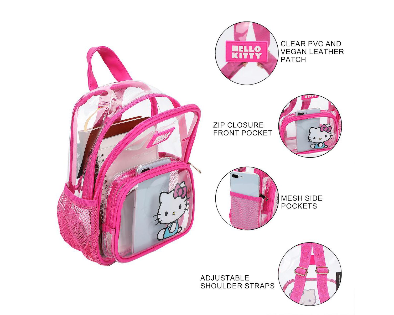 11" Clear Mini Backpack for Adults