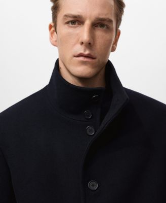 Men's Wool Funnel Neck Coat