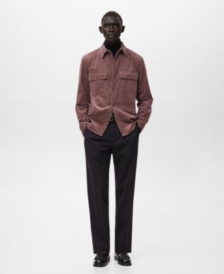 Men's Pockets Corduroy Overshirt