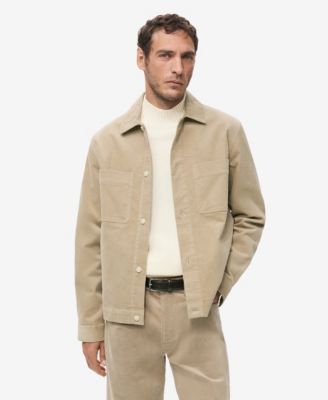 Men's Pockets Corduroy Overshirt