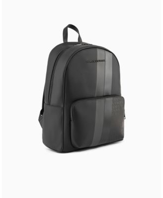 Men's Striped Logo Details Backpack
