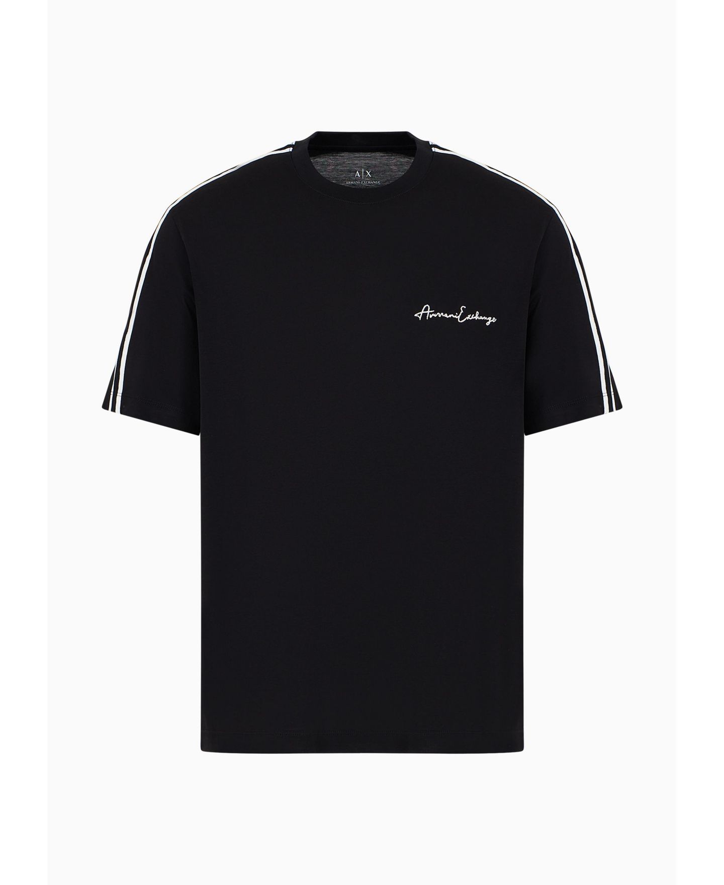 Мужская футболка A|X Armani Exchange Signature Logo, цвет: Чёрный — фото 5