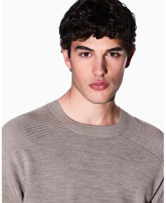 Men's Wool Cotton Blend Crew Neck Sweater