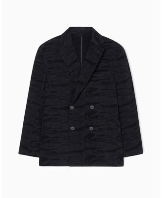 Men's Jacquard Camouflage Print Blazer