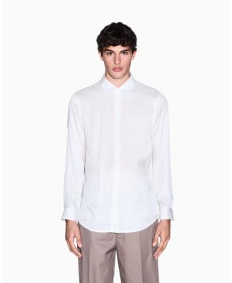 Men's Long Sleeve Striped Viscose Woven Shirt