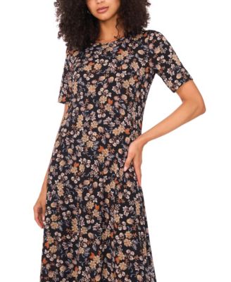 Women's Crew Neck Short-Sleeve Dress