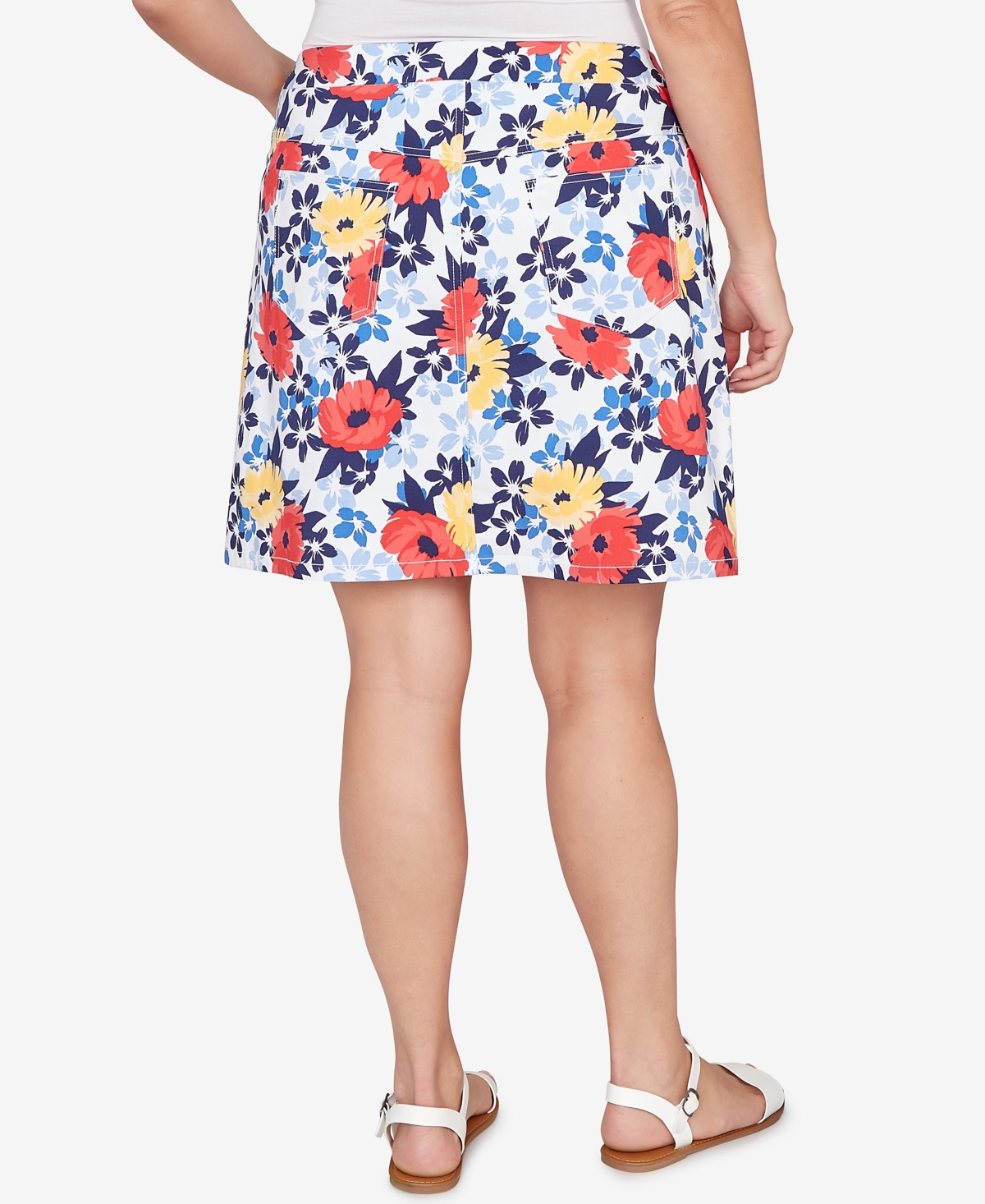 Hearts Of Palm Plus Printed Tech Stretch Pull On Skort