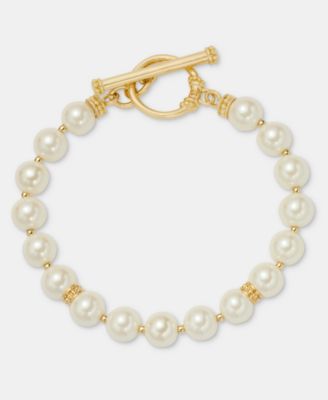 Imitation Pearl Flex Bracelet