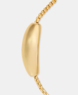 Gold-Tone Puffy Pear Slider Bracelet