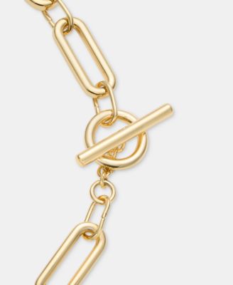 Gold-Tone Large Link Collar Necklace