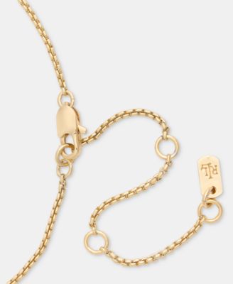 Gold-Tone Puffy Pear Pendant Necklace 