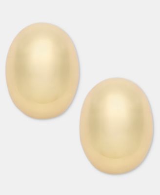 Gold-Tone Sculptural Stud Earrings 