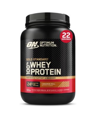 Optimum Nutrition Gold Standard 100% Whey Protein Cinnamon Roll Protein Powder Drink Mix 24 oz