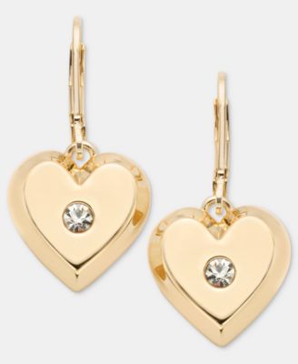 Crystal Heart Drop Earrings
