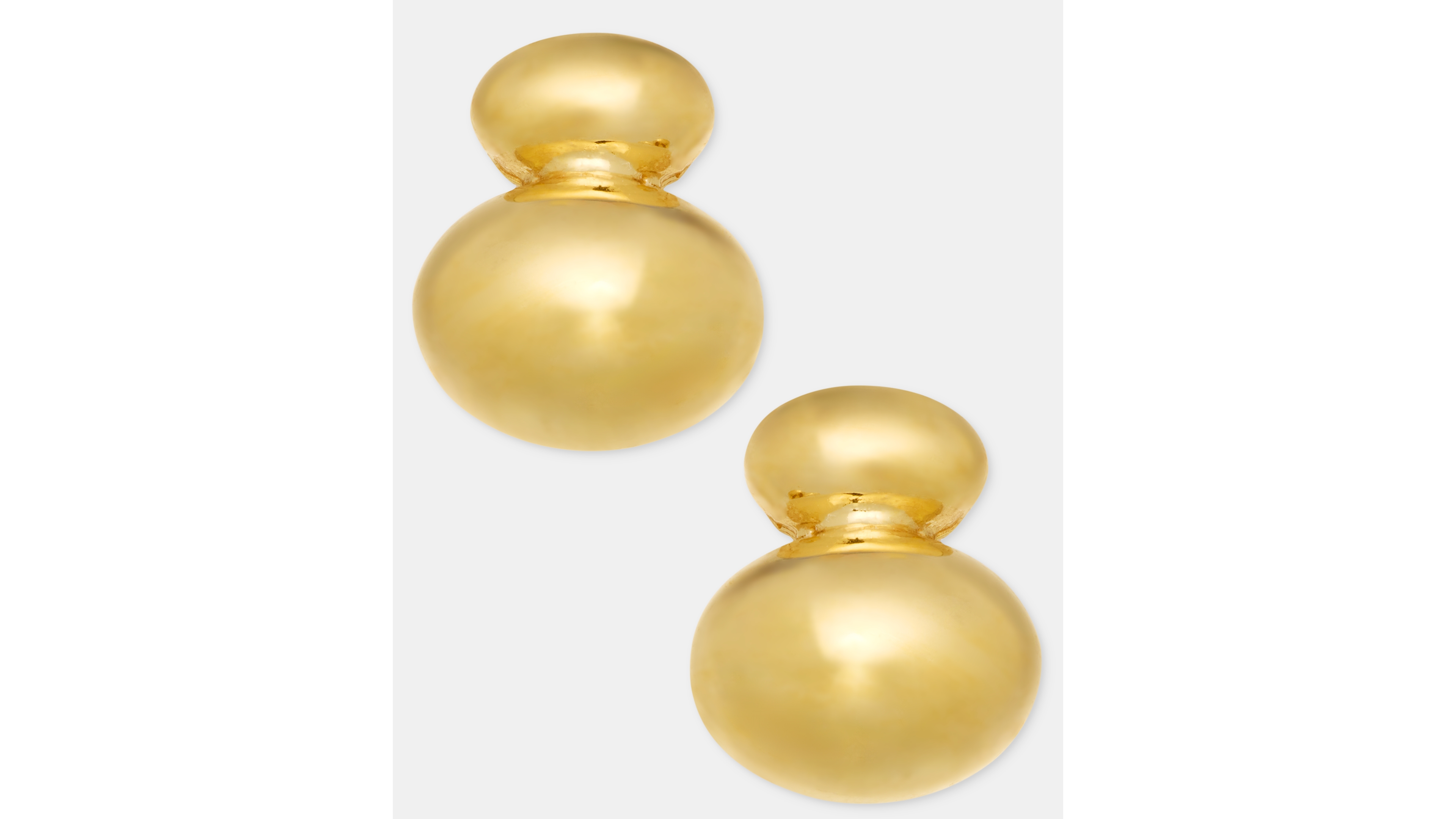 Anne Klein Puffy Double Round Button Earrings