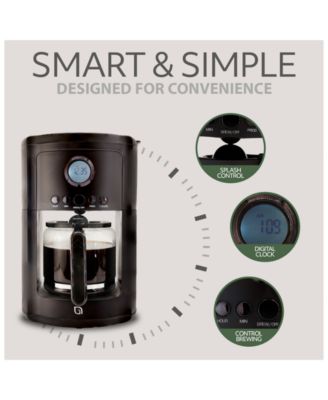 12-Cup Programmable Drip Coffee Maker Machine
