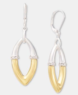 Pave Open Drop Earrings