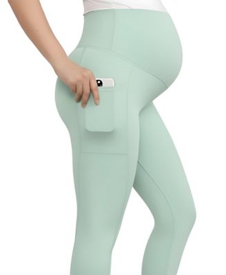 Maternity Motherhood Over the Belly Side Pocket Active Leggings