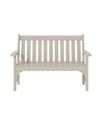 Outdoor 2-Person All-Weather HDPE Front Porch Garden Bench