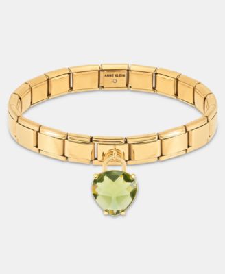 Crystal Pear-Shape Charm Stretch Bracelet