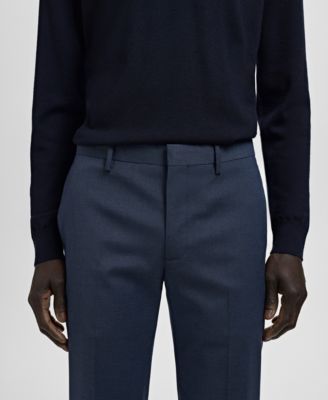 Men's Stretch Fabric Super Slim-Fit Suit Trousers