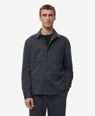 Men's Pockets Flannel Overshirt