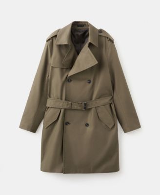 Men's Water-Repellent Belted Trench Coat