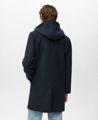Men's Detachable Inner Collar Wool Coat
