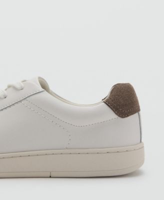 Men's Contrasting Panel Leather Sneakers