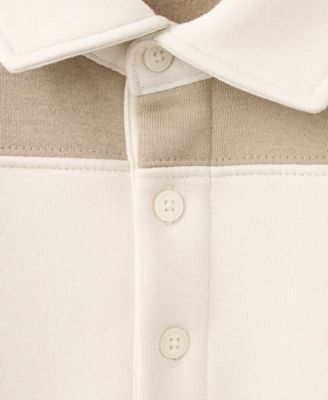 Men's Striped Polo Sweatshirt