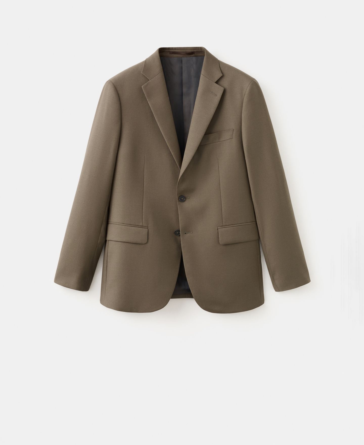 Мужской пиджак MANGO Turin Virgin Wool Suit Blazer, цвет: Коричневый — фото 4