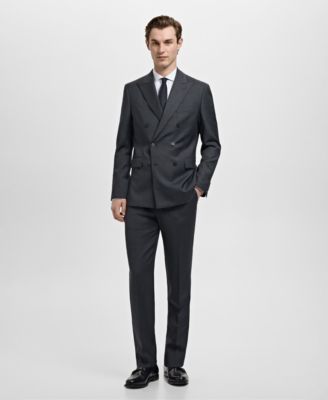 Men's Turin Wool Double-Breasted Suit Jacket