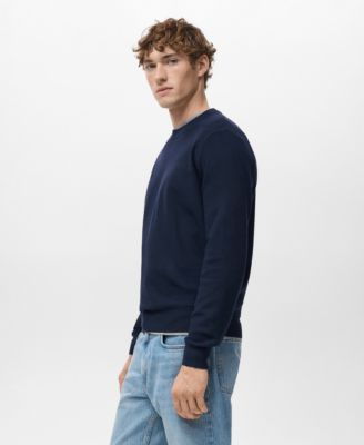 Men's Micro Structured Cotton Knitted Sweater