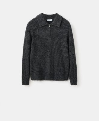 Men's Wool-Blend Zipper Sweater