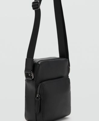 Men's Patent Faux-Leather Shoulder Bag